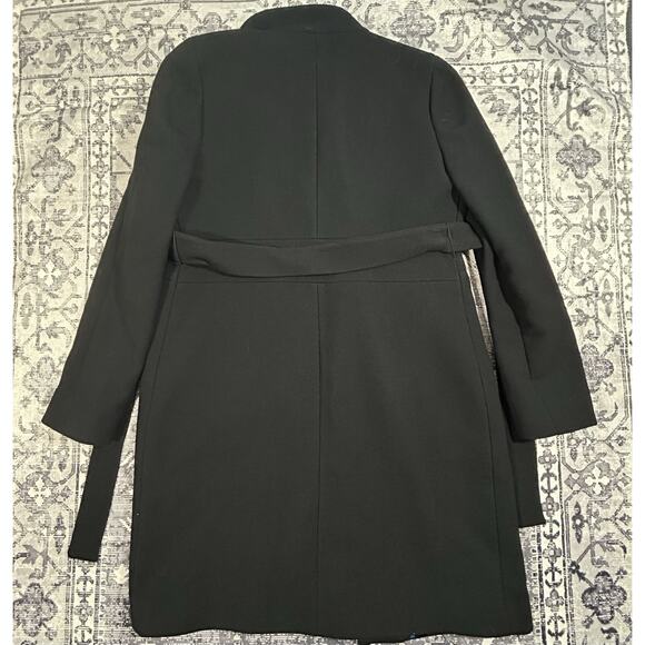 J. Crew Black Lady Day Top Coat Size 6 Italian Double Cloth Wool Blend Italian - Picture 6 of 11